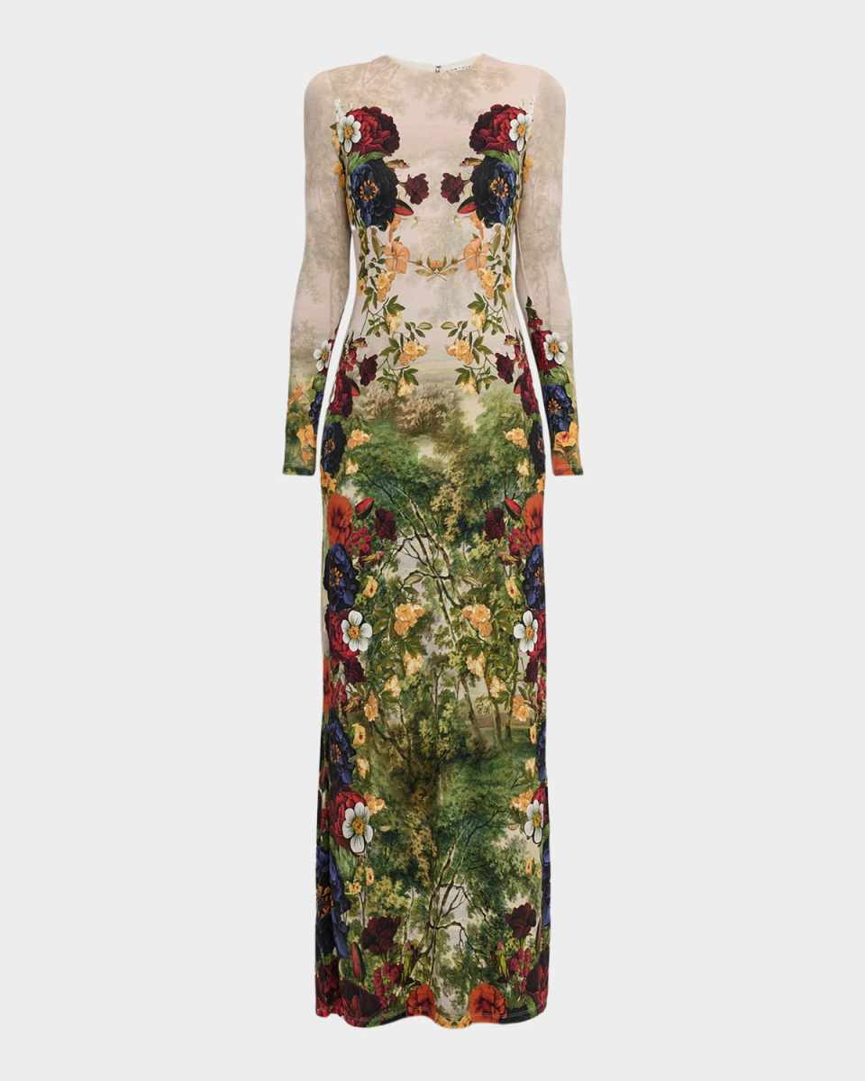 Forbidden Forest Delora Long-Sleeve Maxi Dress